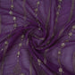 Purple Heavy Zari Sequins Embroidery Georgette Fabric DR-32388