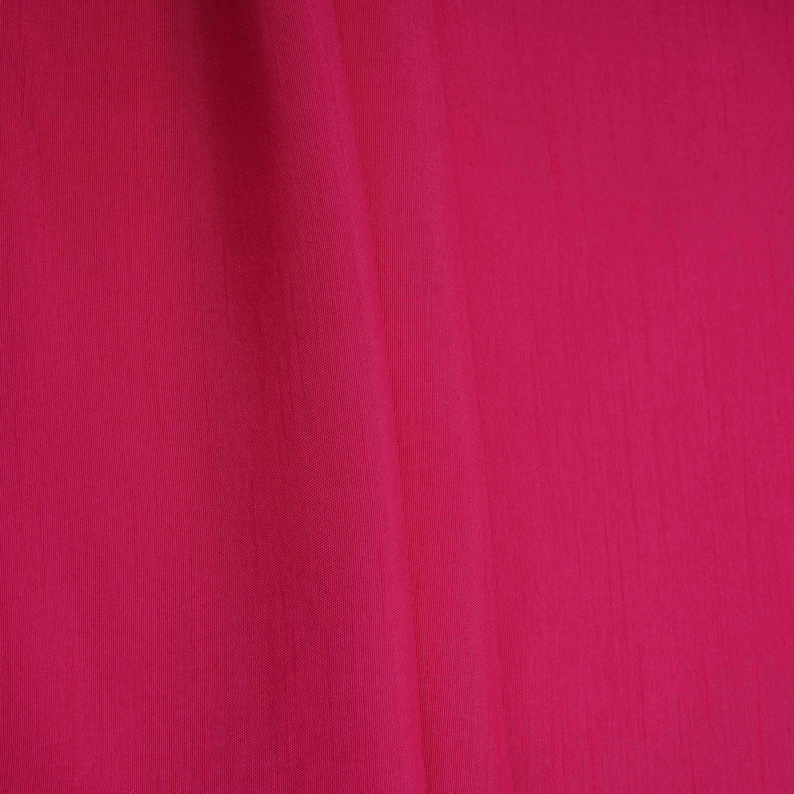 Magenta Pink Solid Bemberg Raw Silk Fabric SSMR-04 - TradeUNO
