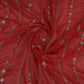 Red Heavy Zari Sequins Embroidery Georgette Fabric DR-32387