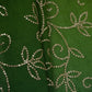 Bottle Green 4D Sequins embroidery Mul Chanderi Fabric VF-32077