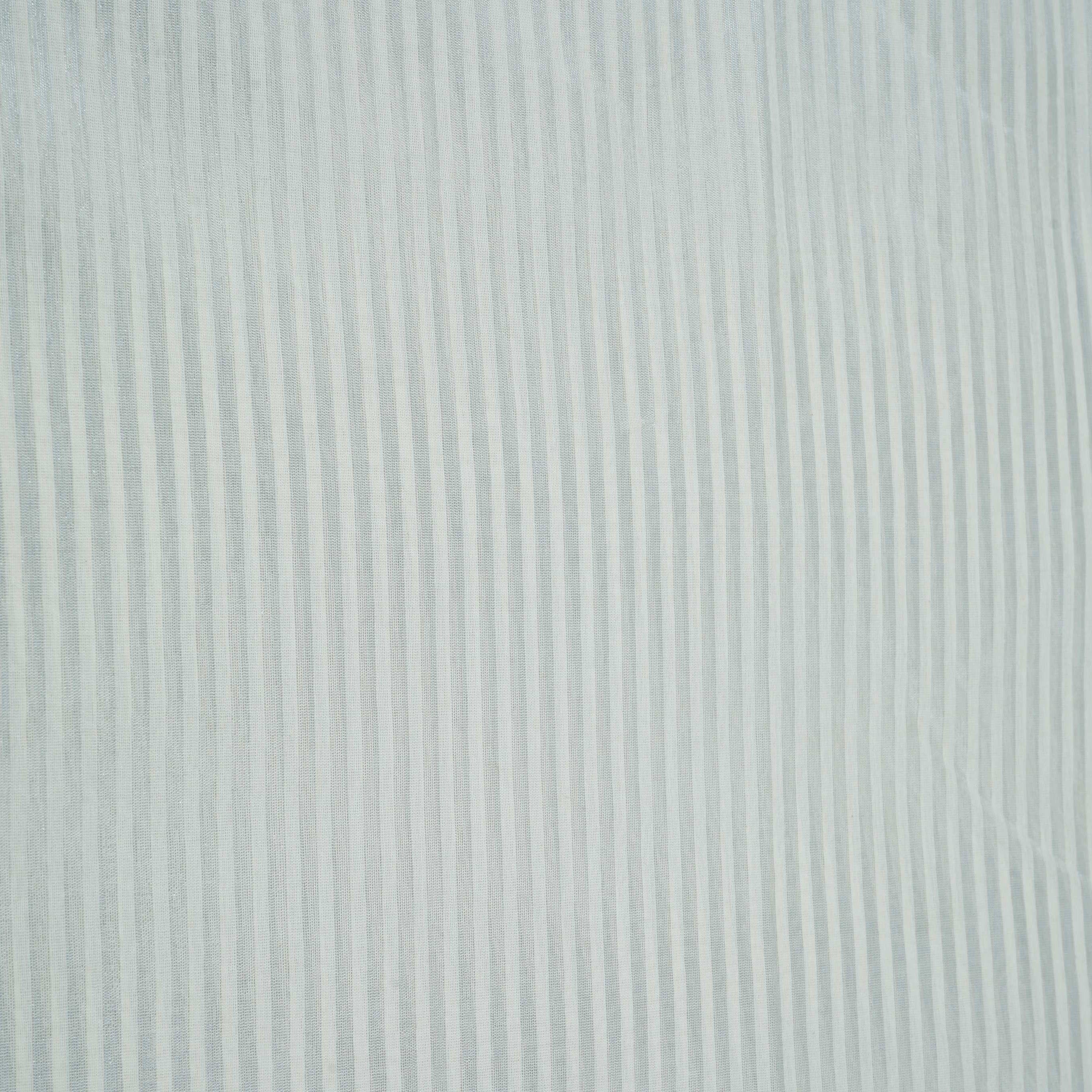 White with Silver Stripes Dyeable Tissue Fabric ACV-32245