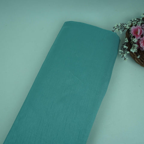 Sky Blue Solid Bemberg Raw Silk Fabric SSMR-02
