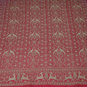 Rani Pink Heavy Zari Sequins Embroidery Chinon Fabric DR-32398 - TradeUNO