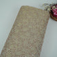 Antique Gold with Rose Gold Sequins embroidery Kanjivaram Silk Fabric TF-32080