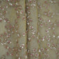 Antique Gold with Rose Gold Sequins embroidery Kanjivaram Silk Fabric TF-32080