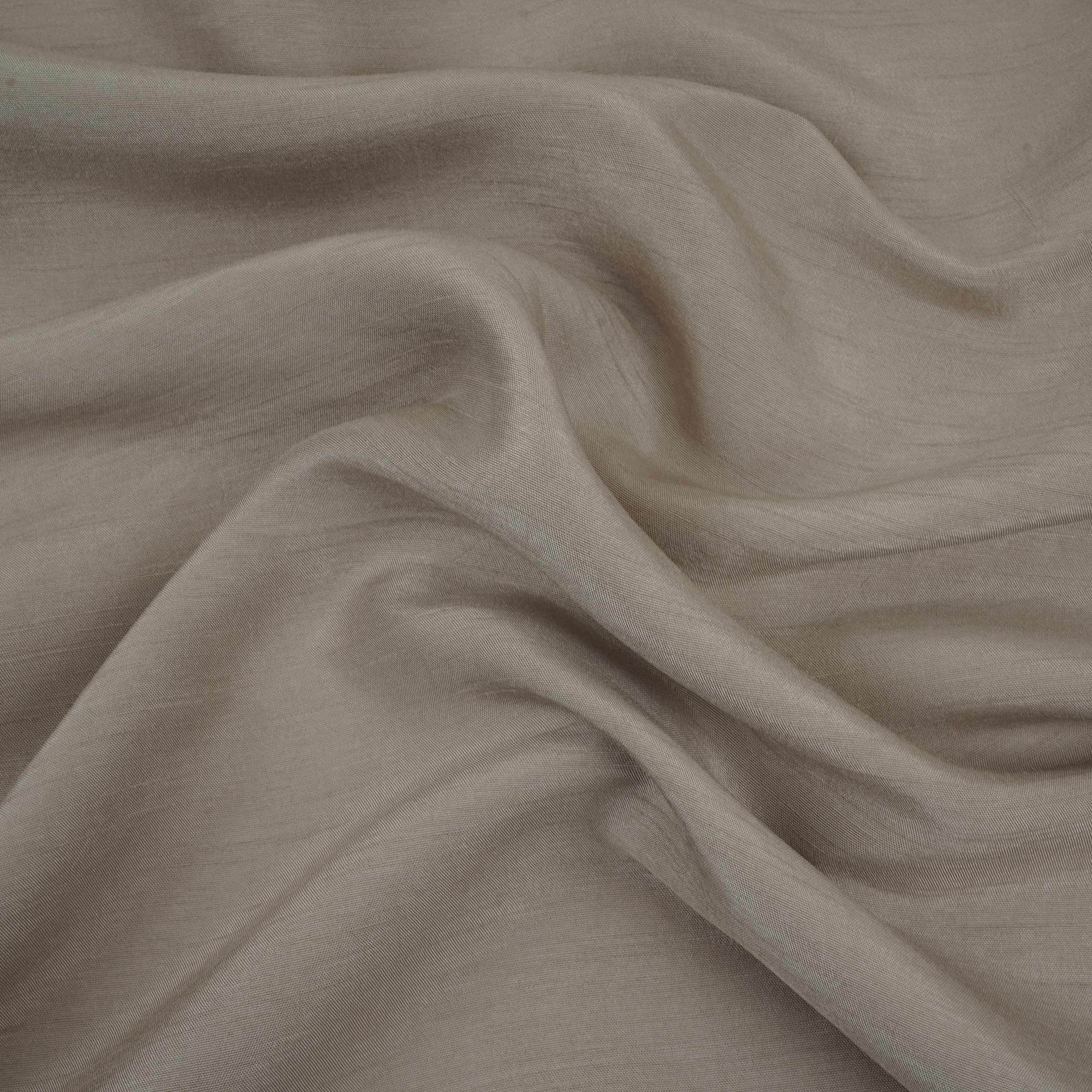 Grey Solid Bemberg Raw Silk Fabric SSMR-05 - TradeUNO
