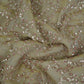 Antique Gold with Rose Gold Sequins embroidery Kanjivaram Silk Fabric TF-32080