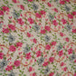 Cream with Pink floral print Modal Satin Fabric VP-31996