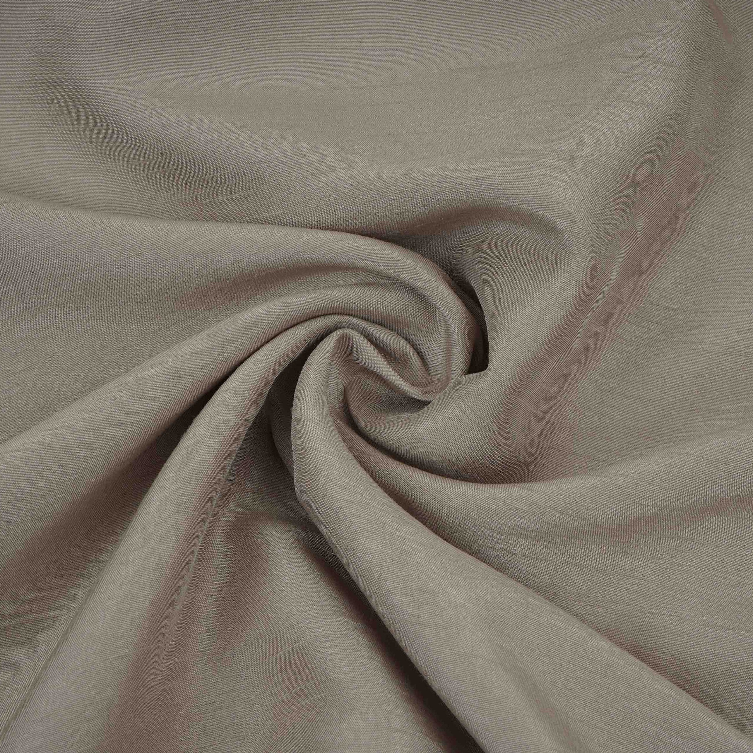 Grey Solid Bemberg Raw Silk Fabric SSMR-05 - TradeUNO