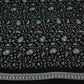 Black Jaal Embroidery Georgette Fabric DR-32397