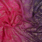Pink 4D Sequins embroidery Mul Chanderi Fabric VF-32075