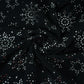Black Mirror Thread Embroidery Georgette Fabric DR-32391