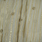 Golden Stripes Jacquard cutdana embroidery Georgette Silk Tissue Fabric TF-32079