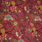 Pink Multicolor Floral Print Linen Fabric GTS-32028