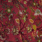 Pink Multicolor Floral Print Linen Fabric GTS-32028
