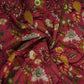 Pink Multicolor Floral Print Linen Fabric GTS-32028