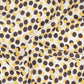 Yellow & Brown Polka Dot Twill Satin Fabric VP-32434