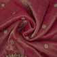 Magenta Pink Border cutdana embroidery Kanjivaram Silk Fabric TF-32081