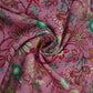 Light Pink Multicolor Floral Print Linen Fabric GTS-32027