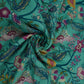 Sky Blue Multicolor Floral Print Linen Fabric GTS-32029