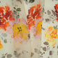 Cream floral print Organza Fabric VP-32004