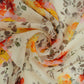 Cream floral print Organza Fabric VP-32004