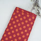 Pink & Orange Polka Dot Twill Satin Fabric VP-32437