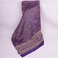 Purple Bandhani Jacquard Cutdana Embroidery Russian Silk Fabric TF-32343