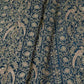 Blue Heavy Zari Sequins Embroidery Chinon Fabric DR-32399