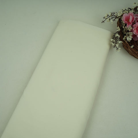 Cream Solid Butter Crepe Fabric STB-15