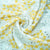 Off White Yellow Thread Embroidery Georgette Fabric