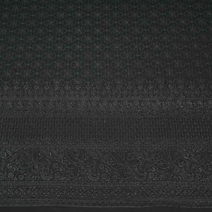 Black Chikankari Thread Embroidery Georgette Fabric DR-32408 - TradeUNO