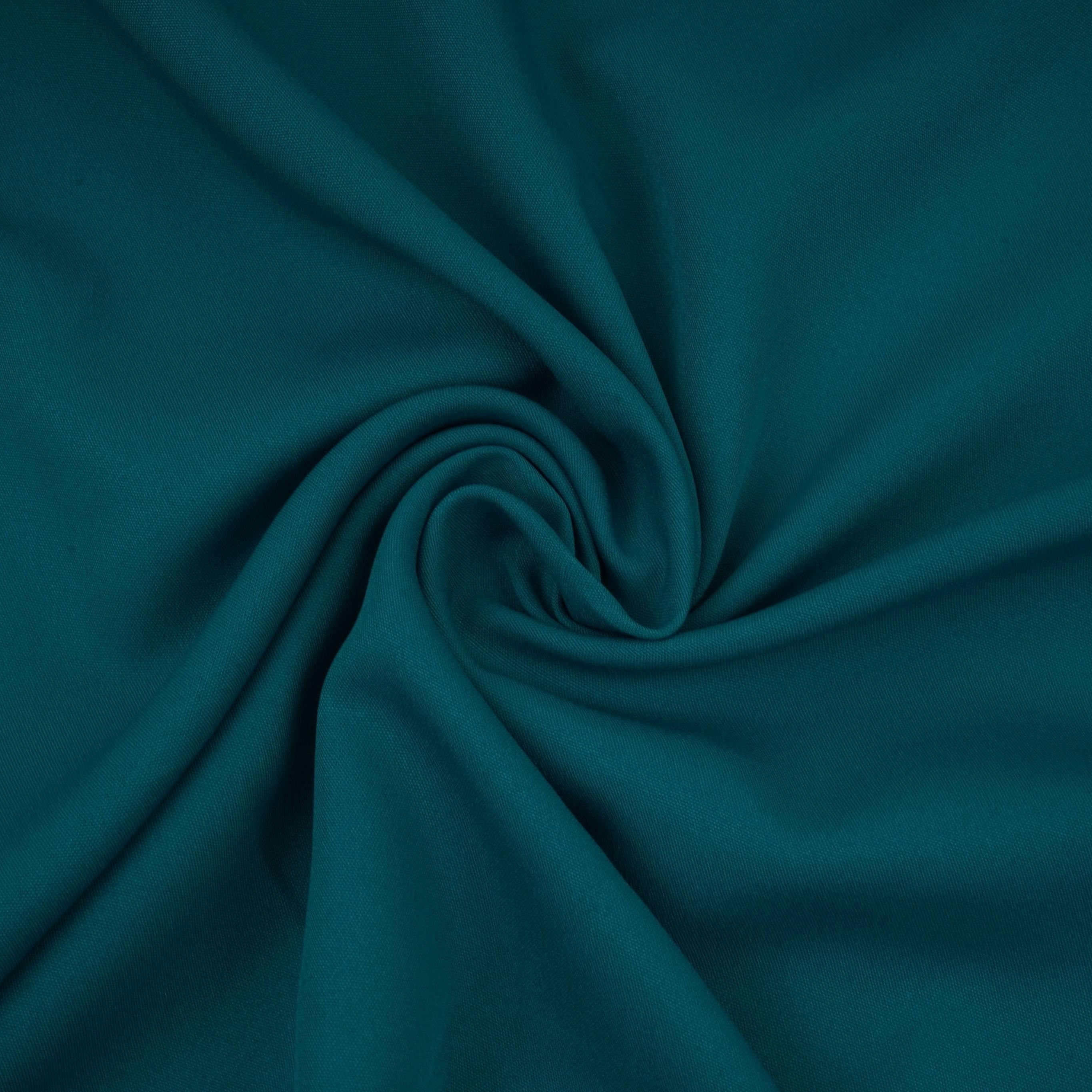 Turquoise Solid Butter Crepe Fabric STB-10 - TradeUNO