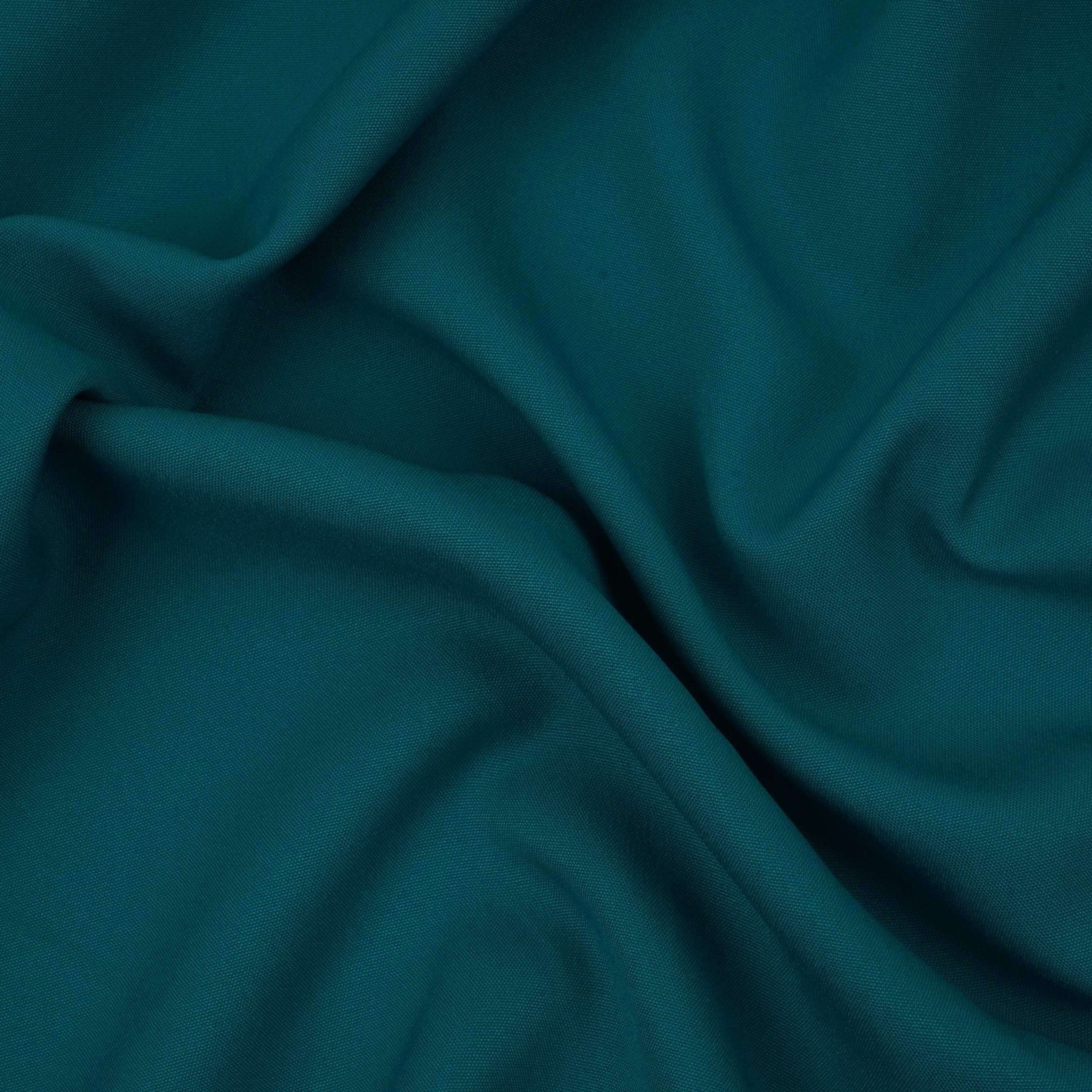 Turquoise Solid Butter Crepe Fabric STB-10 - TradeUNO