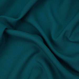 Turquoise Solid Butter Crepe Fabric STB-10 - TradeUNO