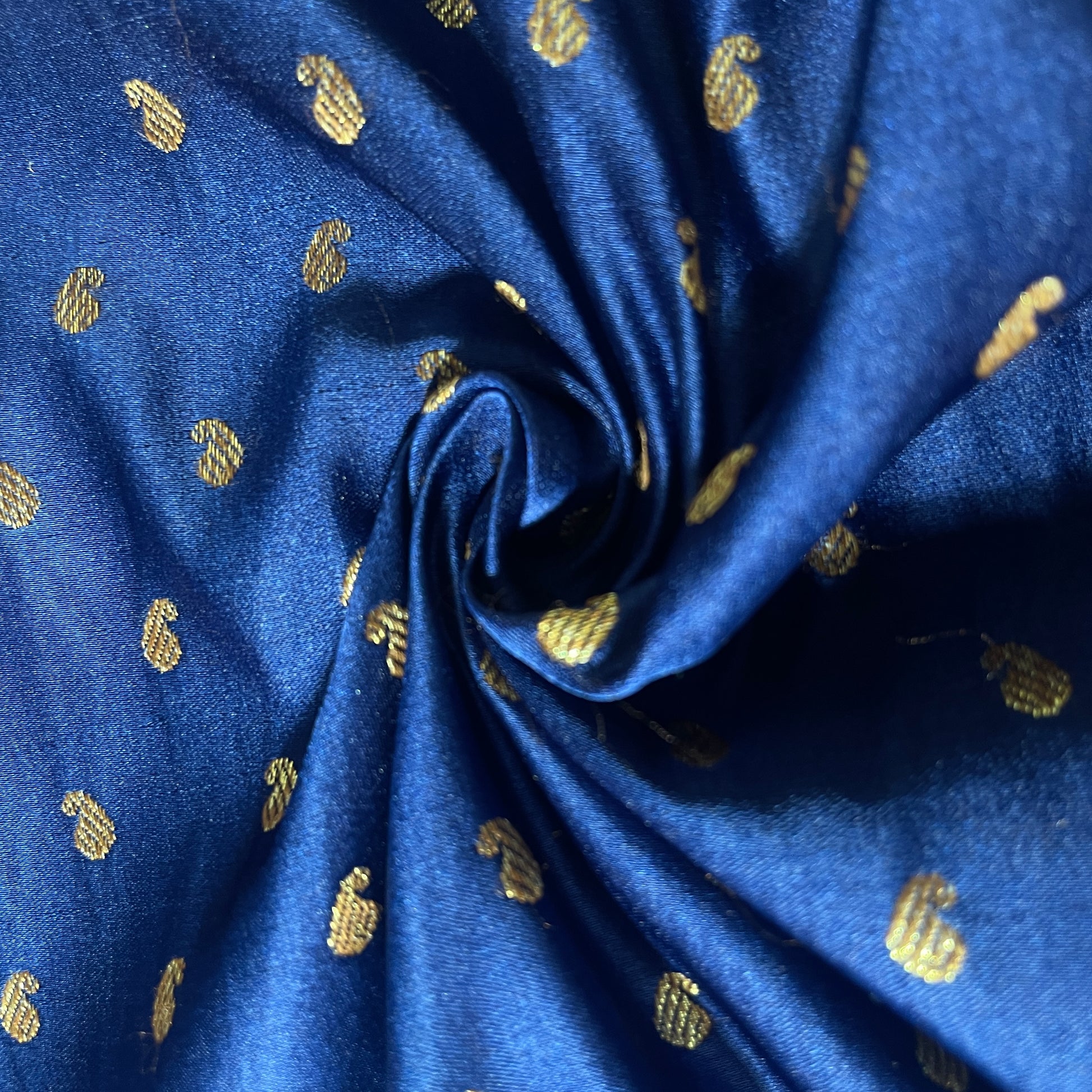 Blue Banarasi Brocade Fabric 19211