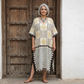 Cream Ajrakh print Modal Silk Kaftan EEG-31628