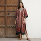 Rust Red Ajrakh print Modal Silk Kaftan EEG-31599
