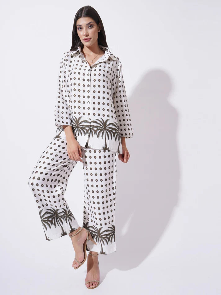 Off White Floral Printed FIL-30104