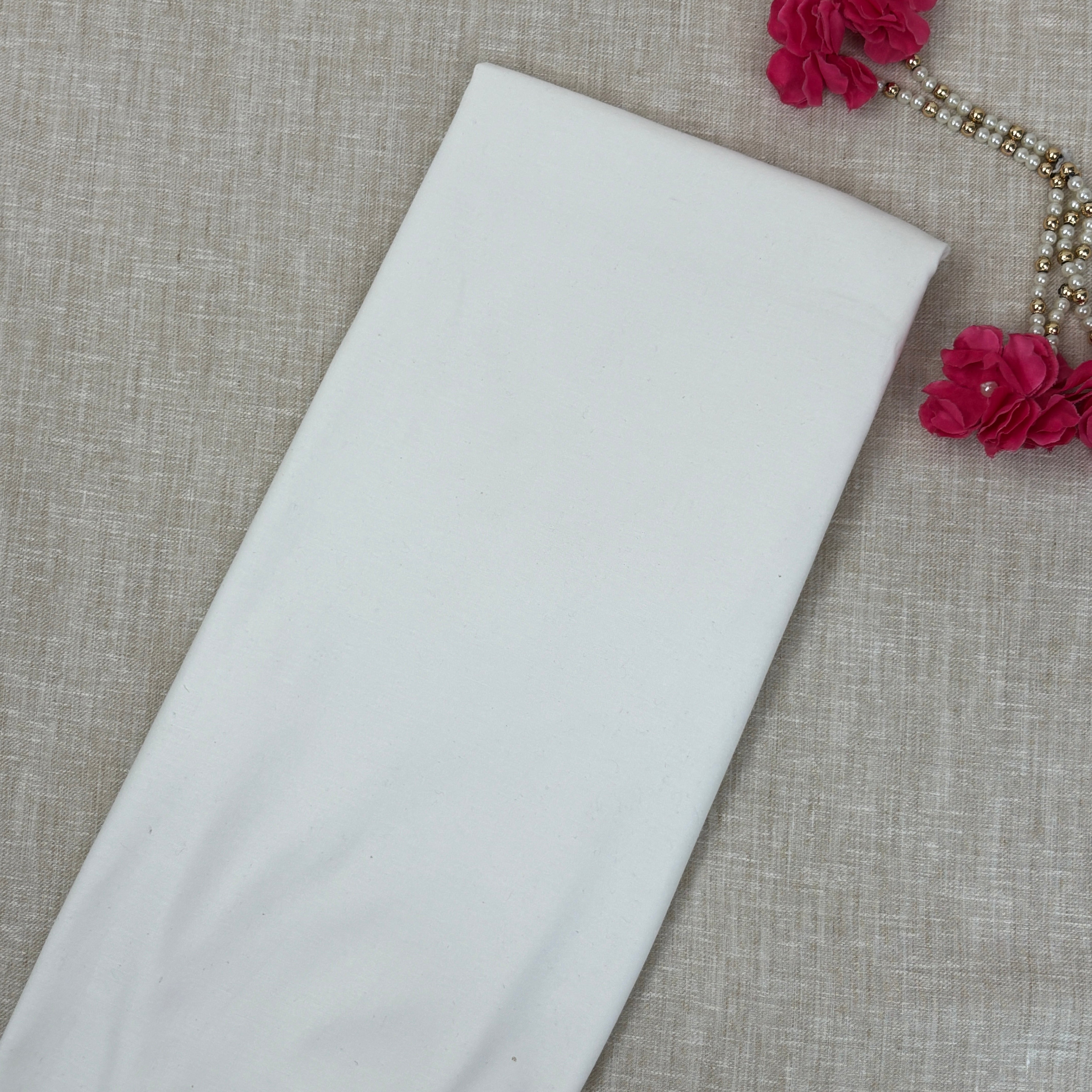 White Cotton Lycra TU-7044 - TradeUNO
