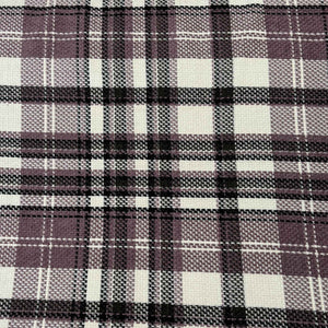 Lavender & Off White Check Tweed Fabric - TradeUNO