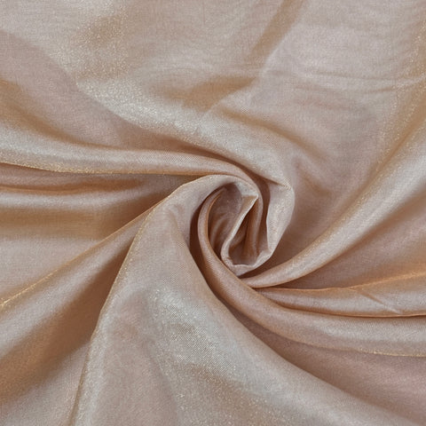 Golden Dyeable Solid Reshmi Zari Tissue Fabric HMS-32422