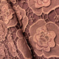 Premium Plum Pink 3D Floral Sequins Embroidery Schiffli Crepe Fabric