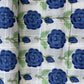 White Blue Floral EmbroideryCotton Fabric 17153
