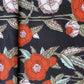 Black Floral Print Cotton Fabric 16073