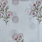 Off White & Red Floral With Lurex Cotton Fabric 12031