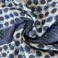 Black and Yellow Indigo Handblock Print Mulmul Fabric 17719