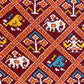Orange Patola Print Cotton Fabric 16252