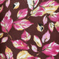 Maroon Tropical Print Cotton Fabric 16222