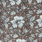 Brown White Floral Print Cotton Fabric 16240
